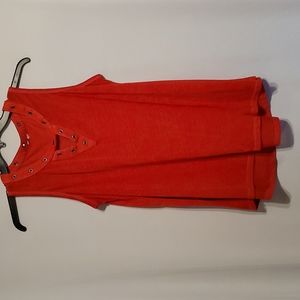 Tank top blouse size L Red